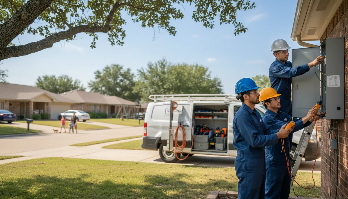 Certified electrician providing emergency electrical services in Rockwall, TX